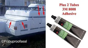 1997-2003 Coleman Fleetwood Roof Seal 41' Rubber Gasket Popup Tent Trailer Plus 3M Super Weatherstrip & 15' Storage Bin Seal