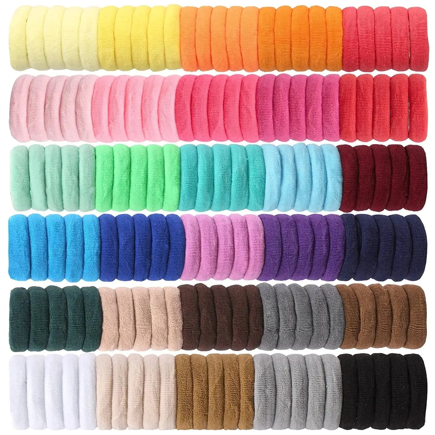 300pcs Colourful Nylon Hair Bands for Girls Elastic Ponytail Holders Scrunchies and Rubber Bands for Kids Hair Accessories