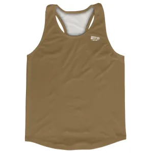 Blank Brown Yellow Running Racerback Singlet Track Tops Made In USA