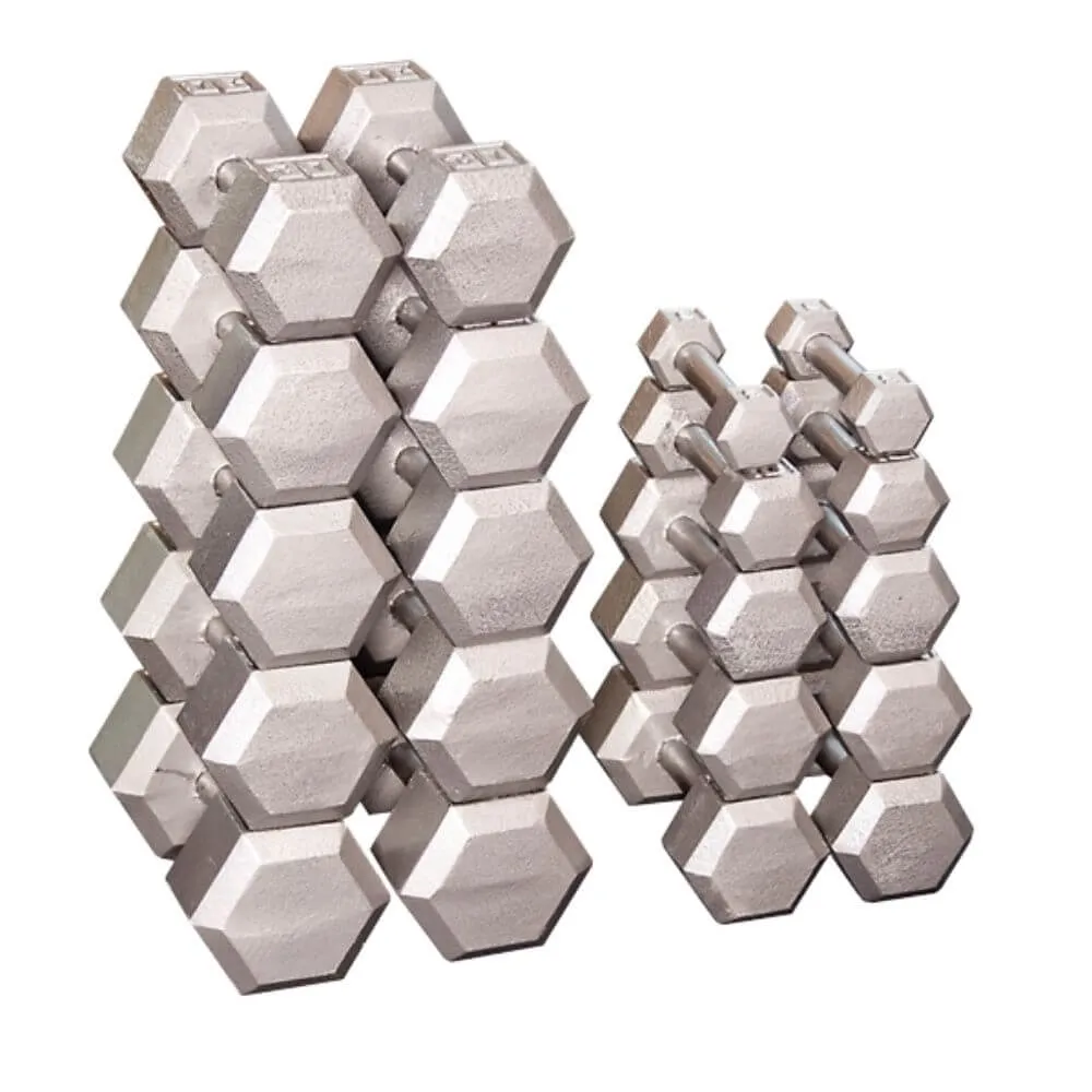 Body-Solid Cast Iron Hex Dumbbells SDX
