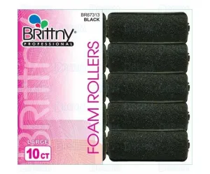 Brittny-Professional-Foam-Rollers-Black-Large-10-Count