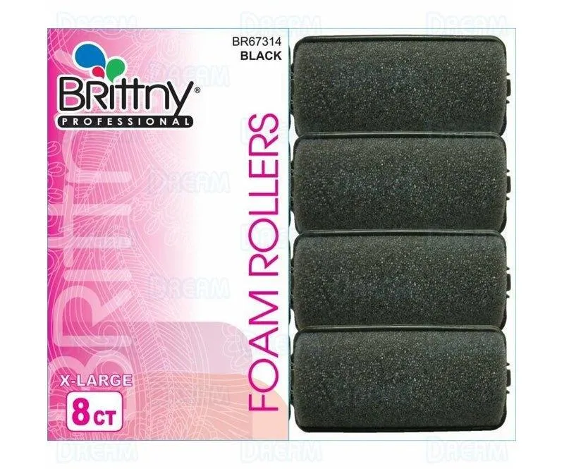 Brittny-Professional-Foam-Rollers-Black-X-Large-8-Count