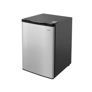 E-Macht Single Door Compact Refrigerator with Freezer, Adjustable Legs and Adjustable Temperature Control, Reversible Door