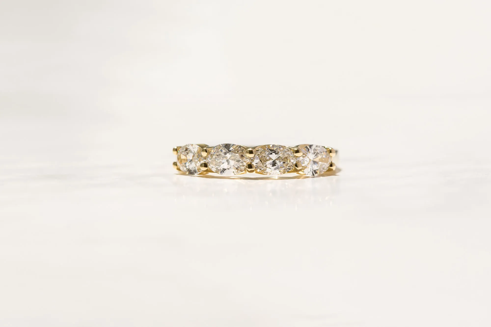 Kelsey Curtain-Prong Diamond Euro Ring