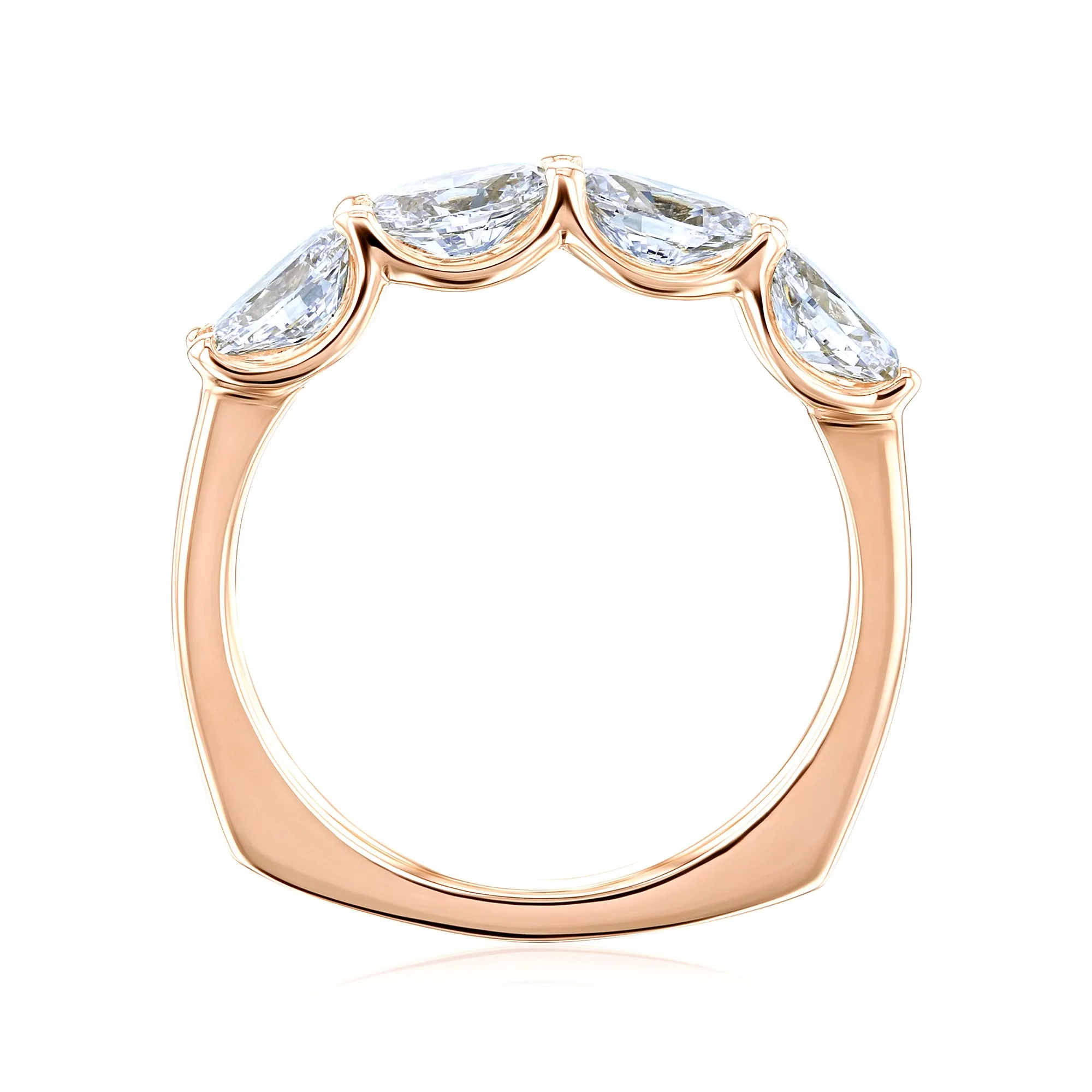 Kelsey Curtain-Prong Diamond Euro Ring