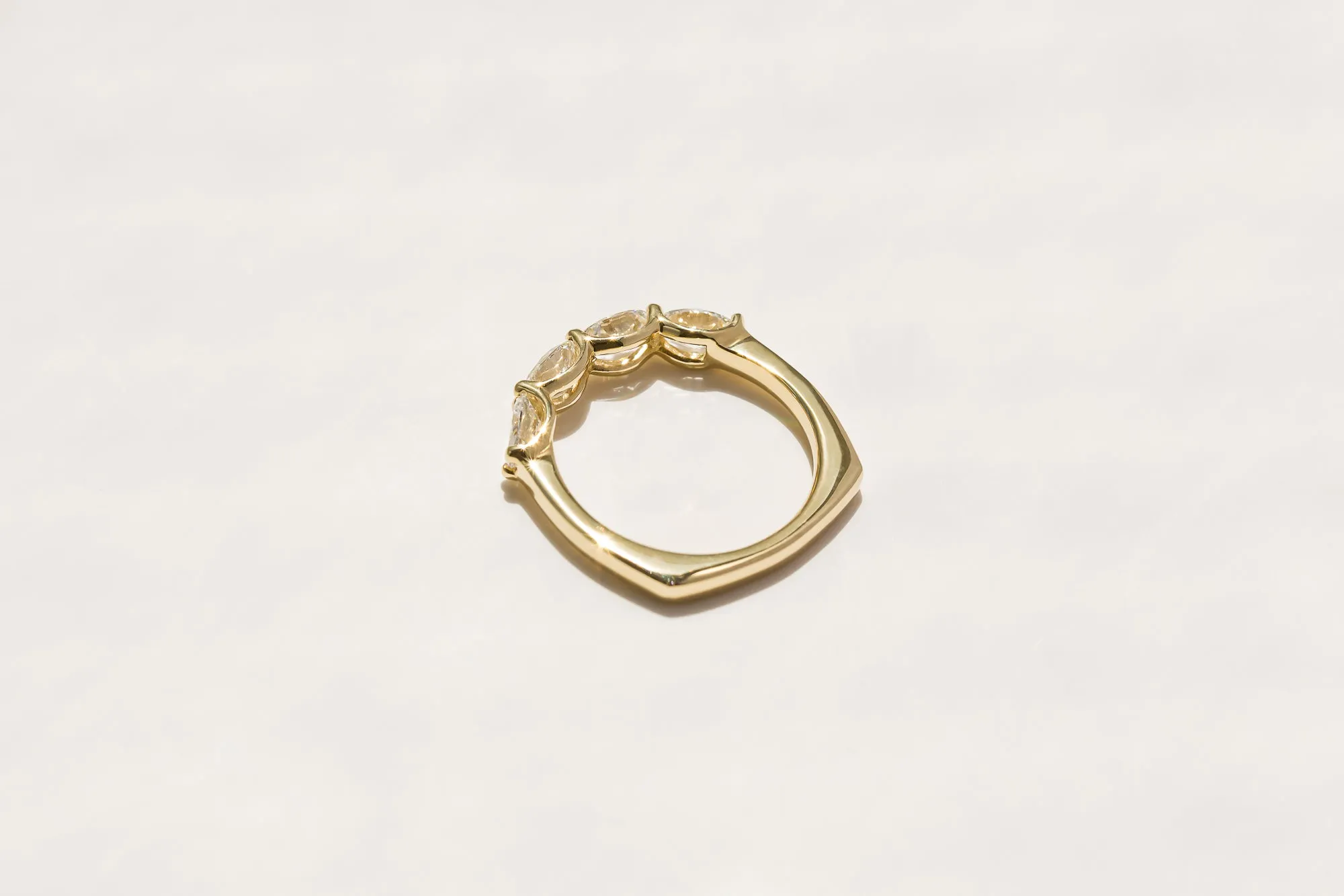Kelsey Curtain-Prong Diamond Euro Ring