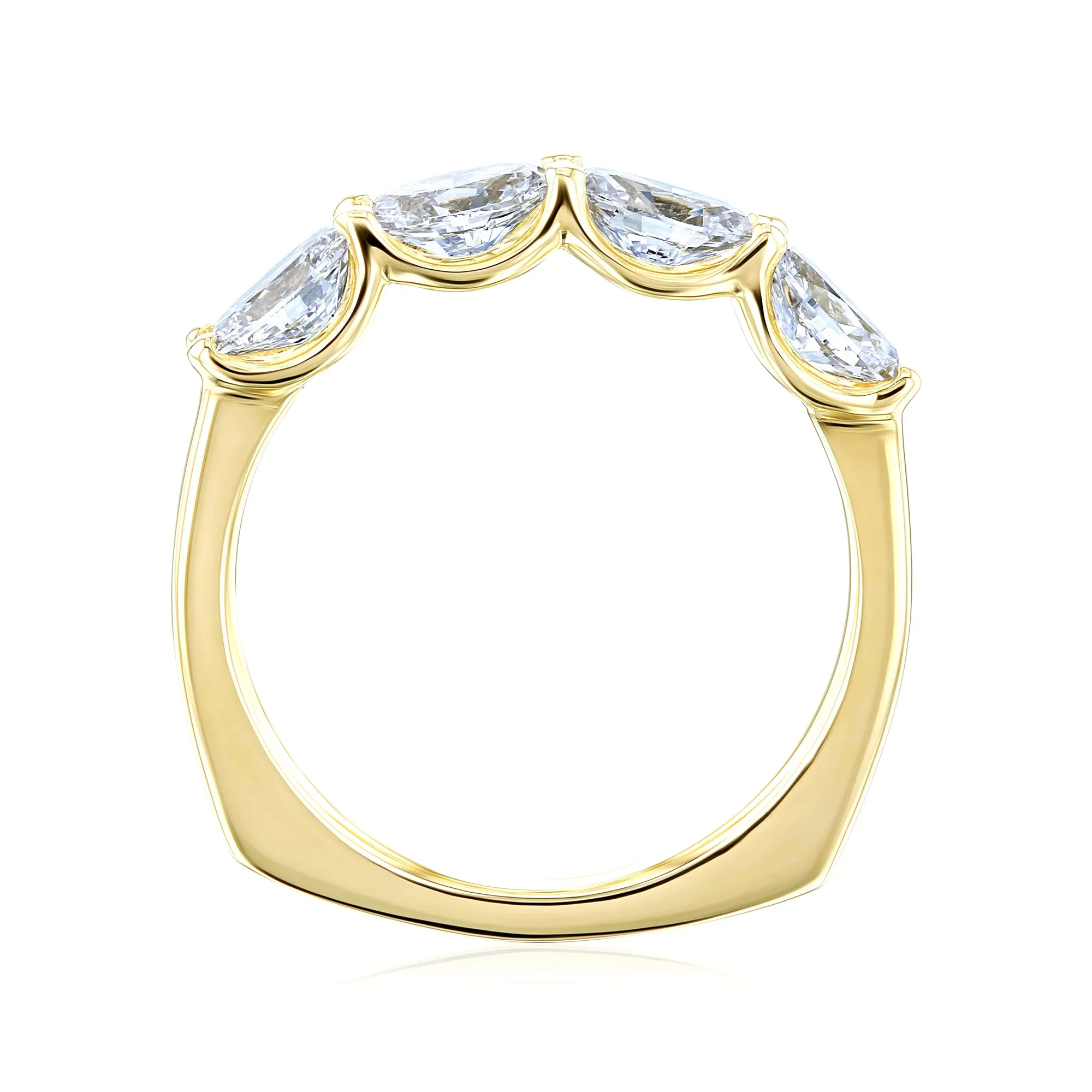 Kelsey Curtain-Prong Diamond Euro Ring