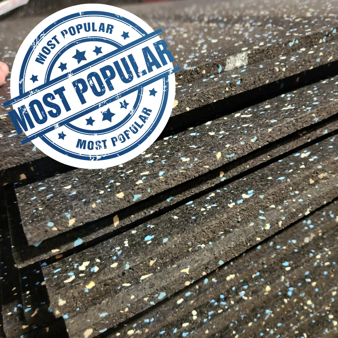 NEW Hammer Clad 8mm Premium Gym Flooring Mats 4' x 6' (Blem)