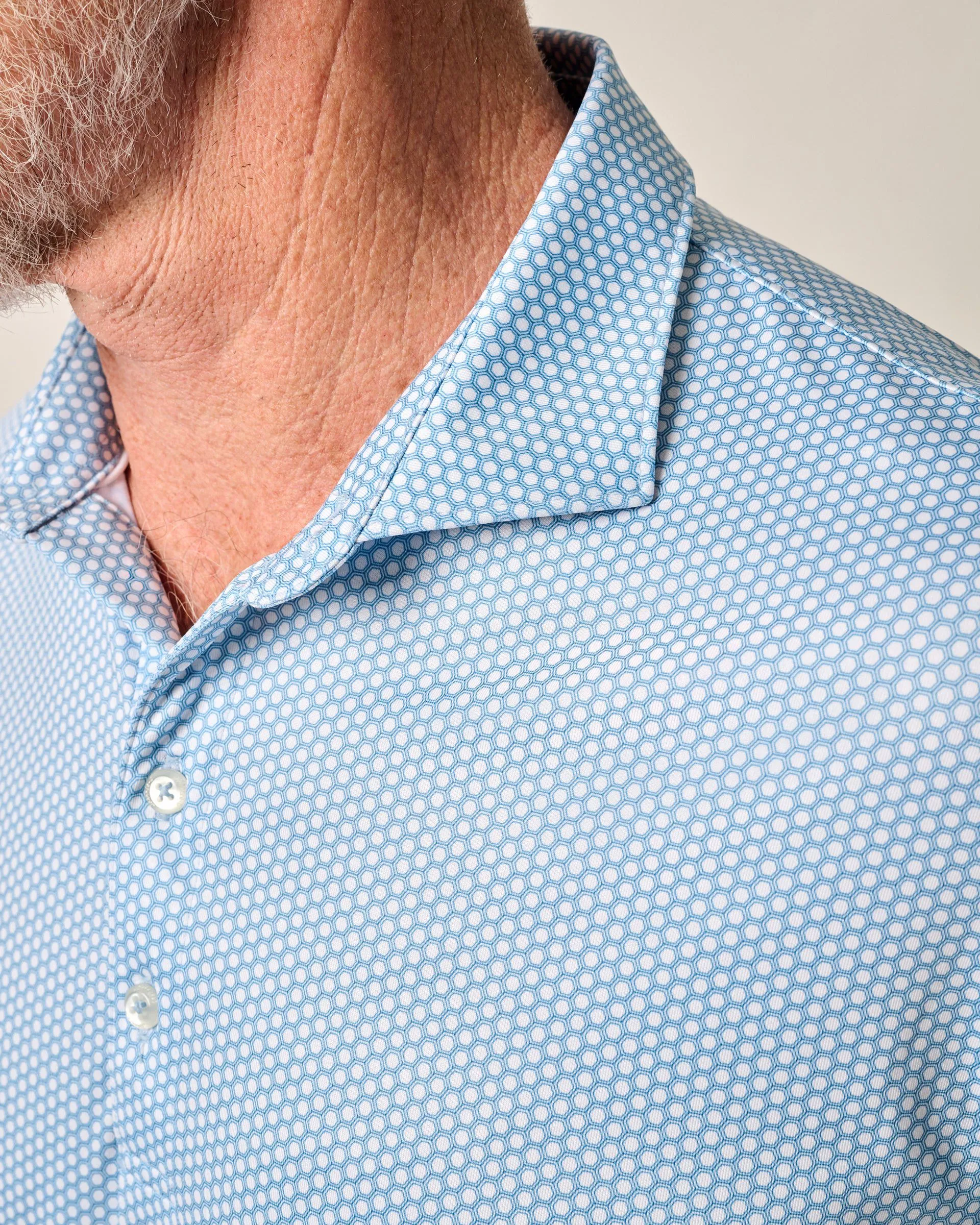 Performance Jersey Polo - Hex Print