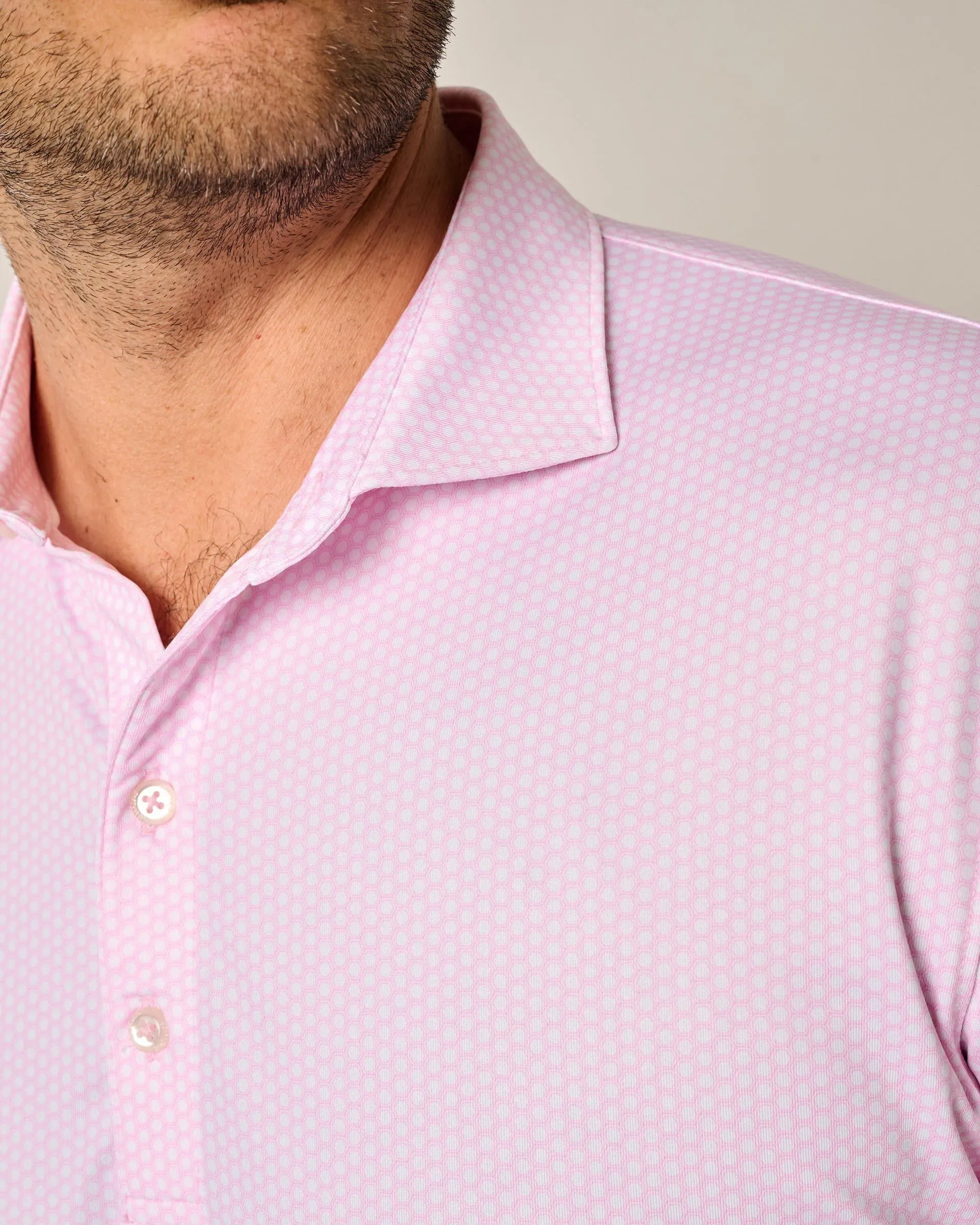Performance Jersey Polo - Hex Print