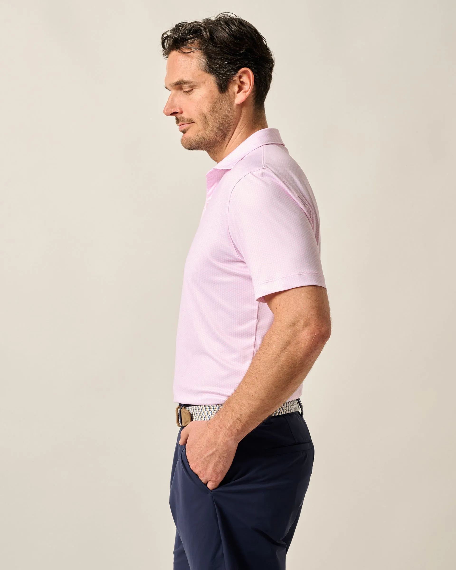 Performance Jersey Polo - Hex Print