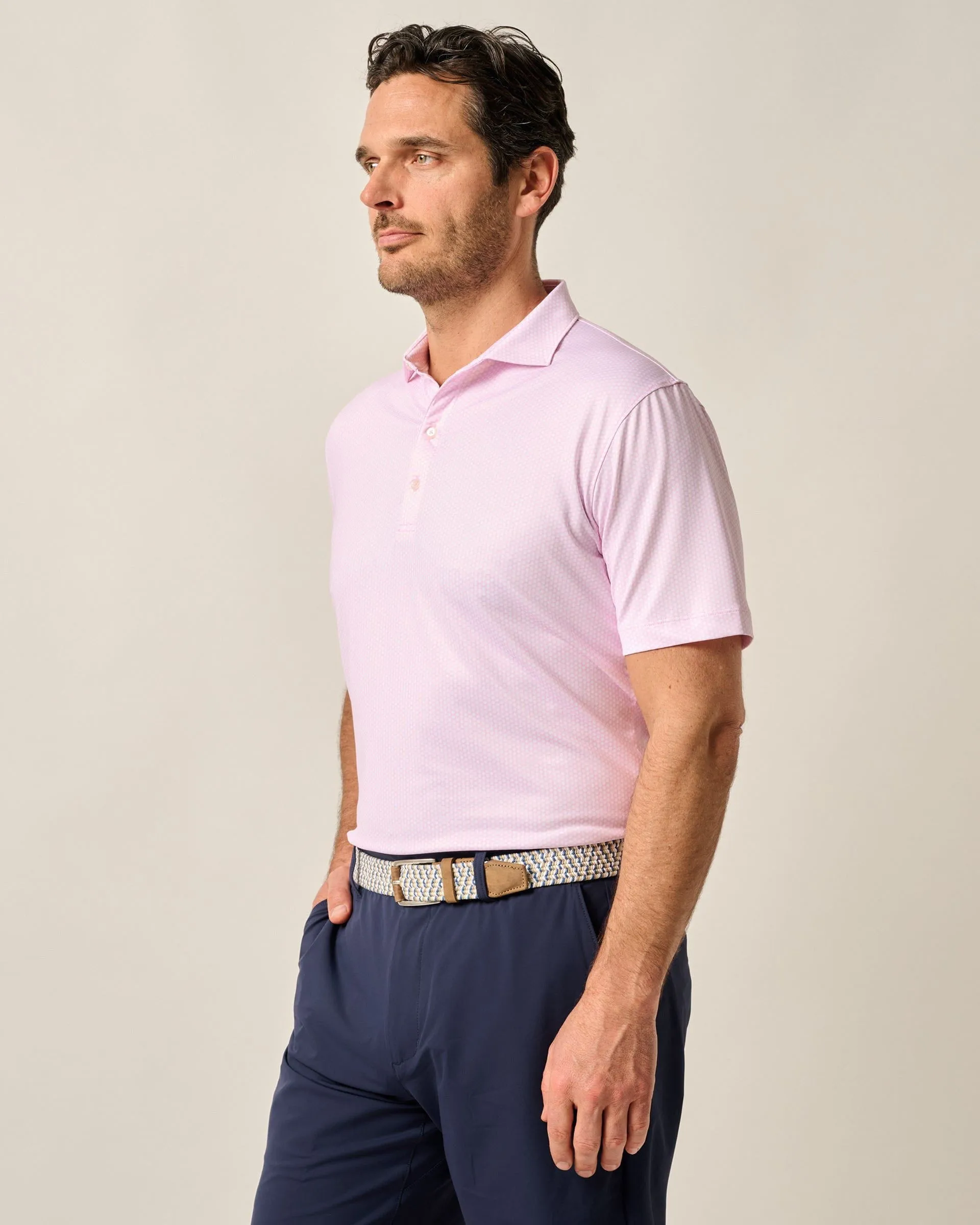 Performance Jersey Polo - Hex Print