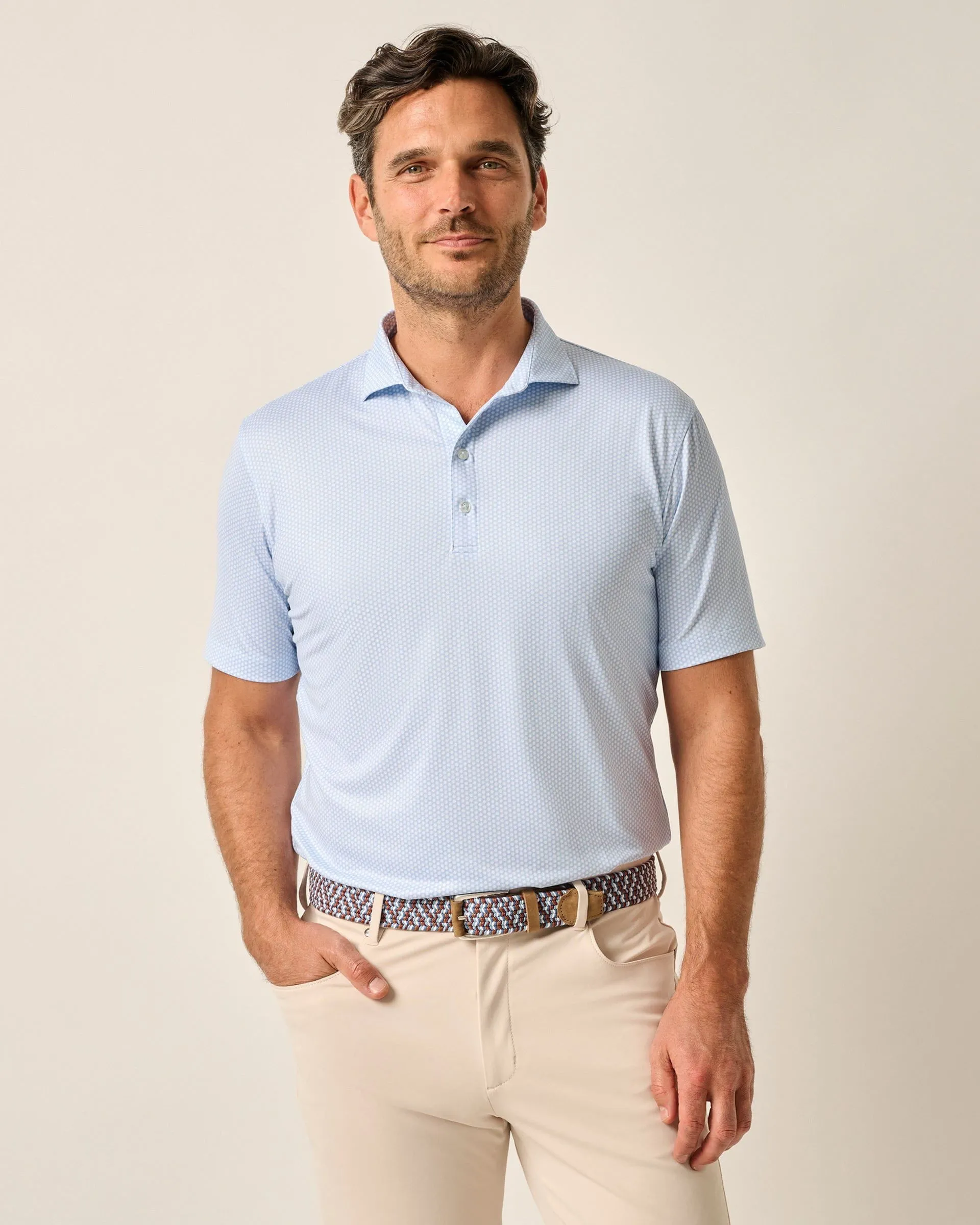 Performance Jersey Polo - Hex Print