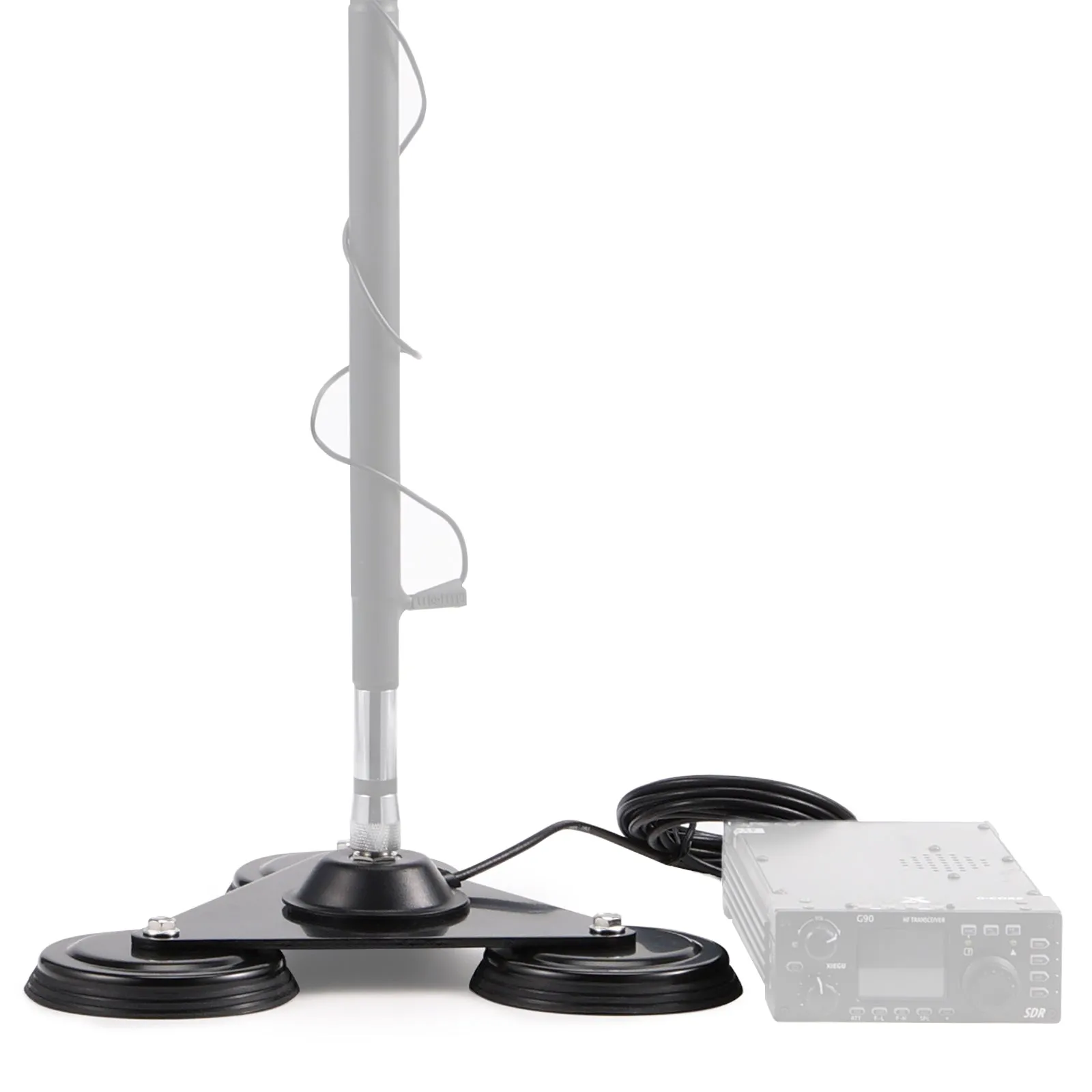 Radioddity M916 Heavy Duty Antenna Magnet Mount | SO-239 Connection | 4M/157’’ Long | RG-58AU Coaxial Cable