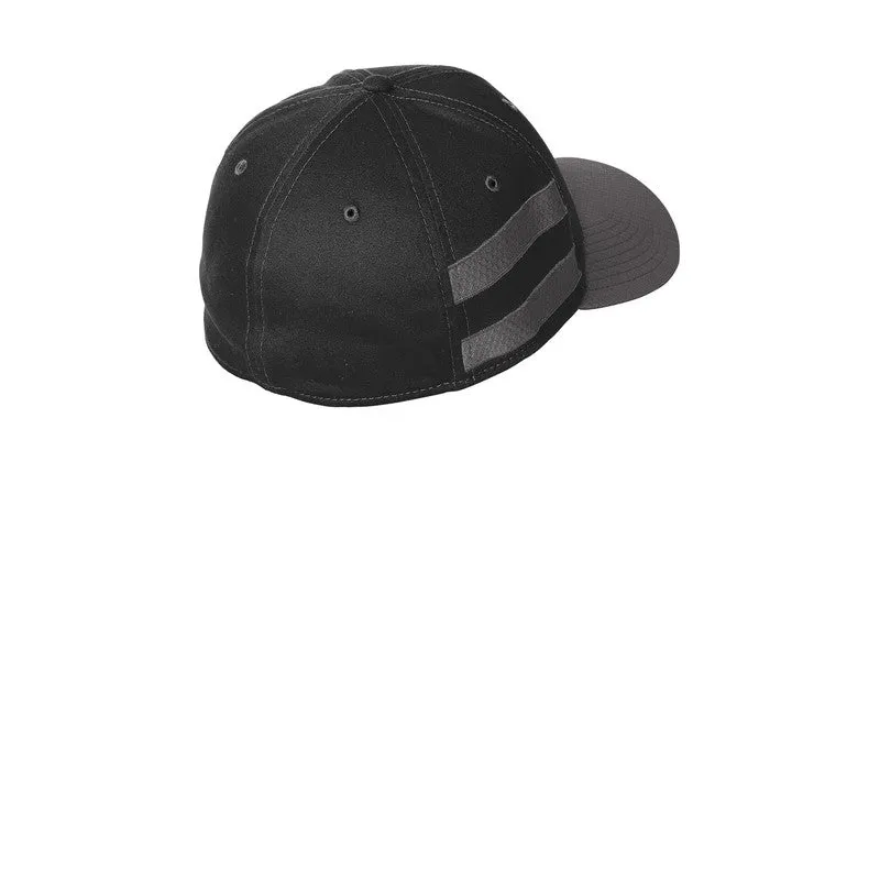 SEI New Era Stretch Cotton Striped Cap-Black/ Graphite
