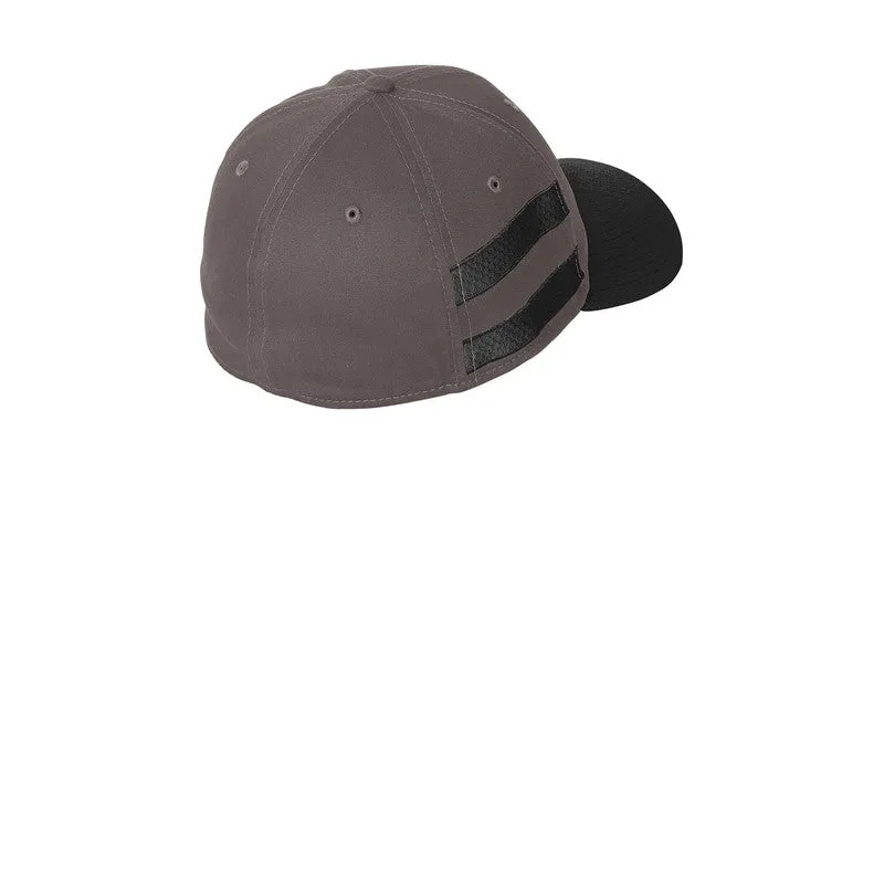 SEI New Era Stretch Cotton Striped Cap-Graphite/ Black
