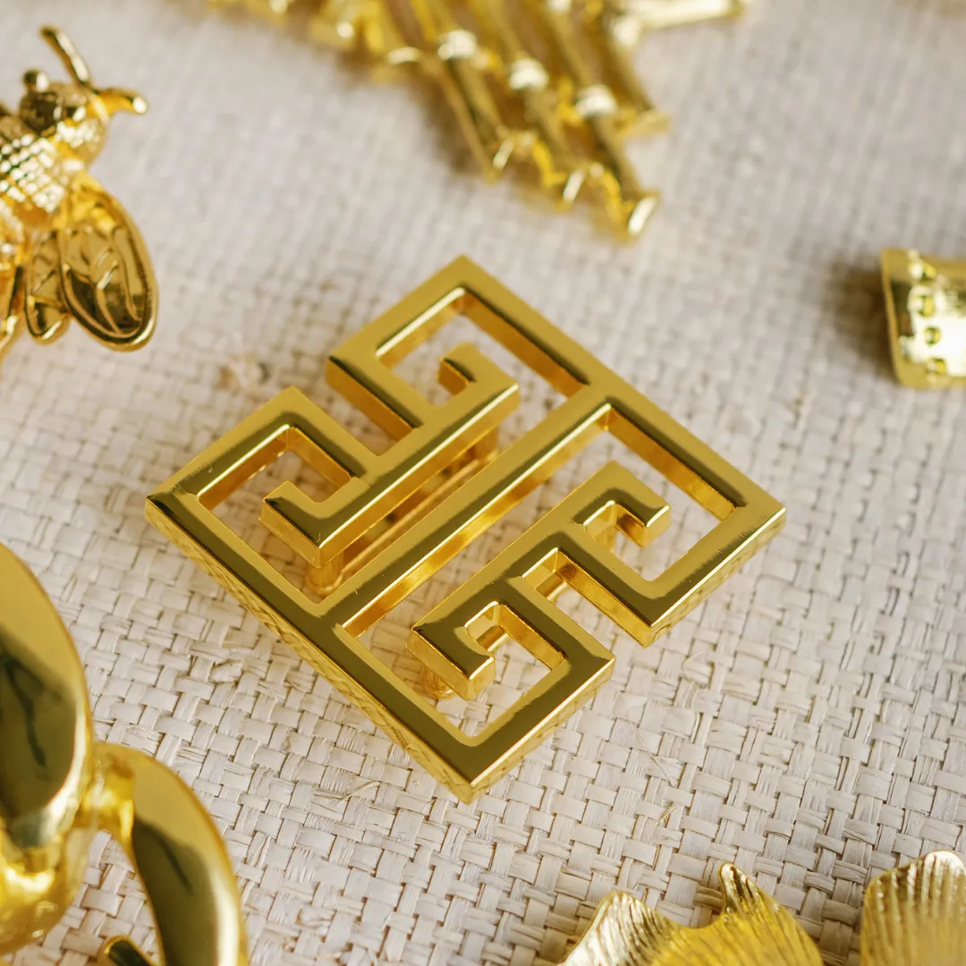 Square Greek Key Interchangeable Artisan Belt Buckle