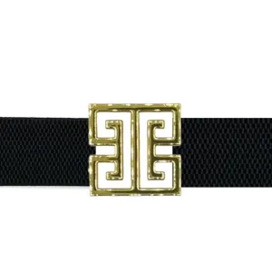 Square Greek Key Interchangeable Artisan Belt Buckle