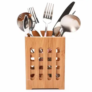 Square Shaped Bamboo Storage Tubes