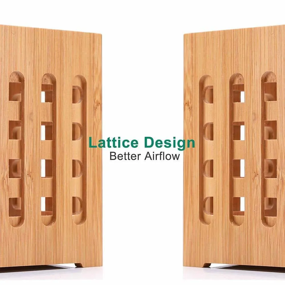 Square Shaped Bamboo Storage Tubes