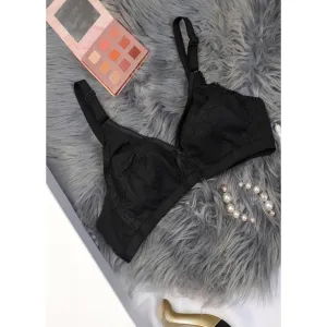 Violet - Knitted Cross Over Cotton Bra Non Padded Wirefree Bra